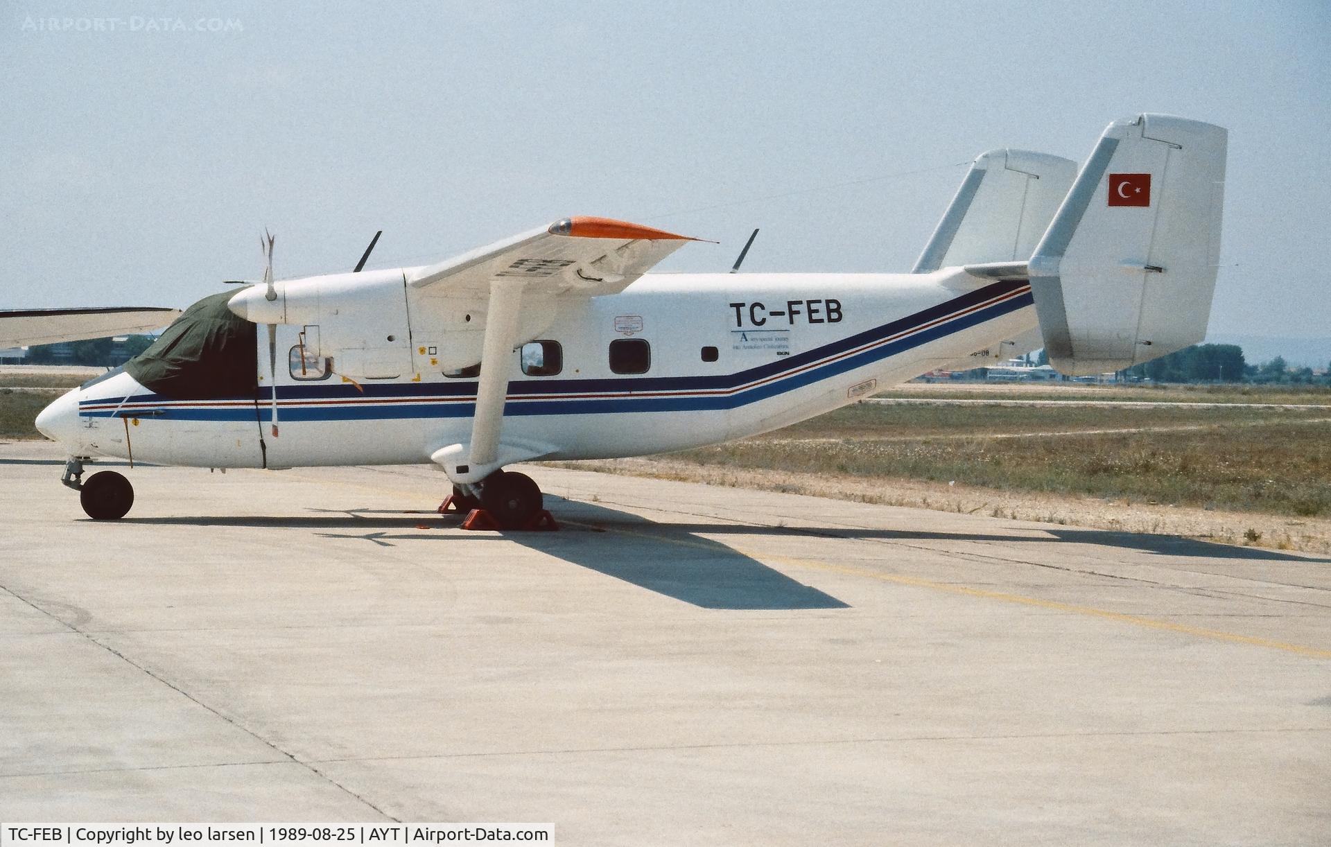 TC-FEB, 1989 WSK Mielec AN-28 C/N 1AJ006-08, Antalya 25.8.1989