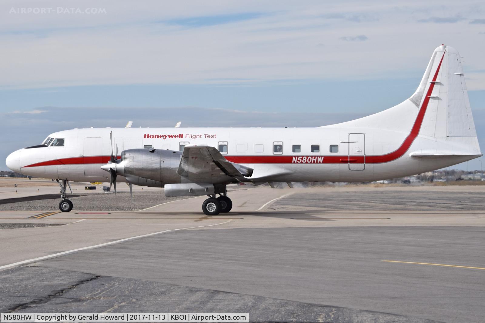 N580HW, 1952 Convair CV-340-31 (CV-580) C/N 2, Taxiing from north GA ramp.