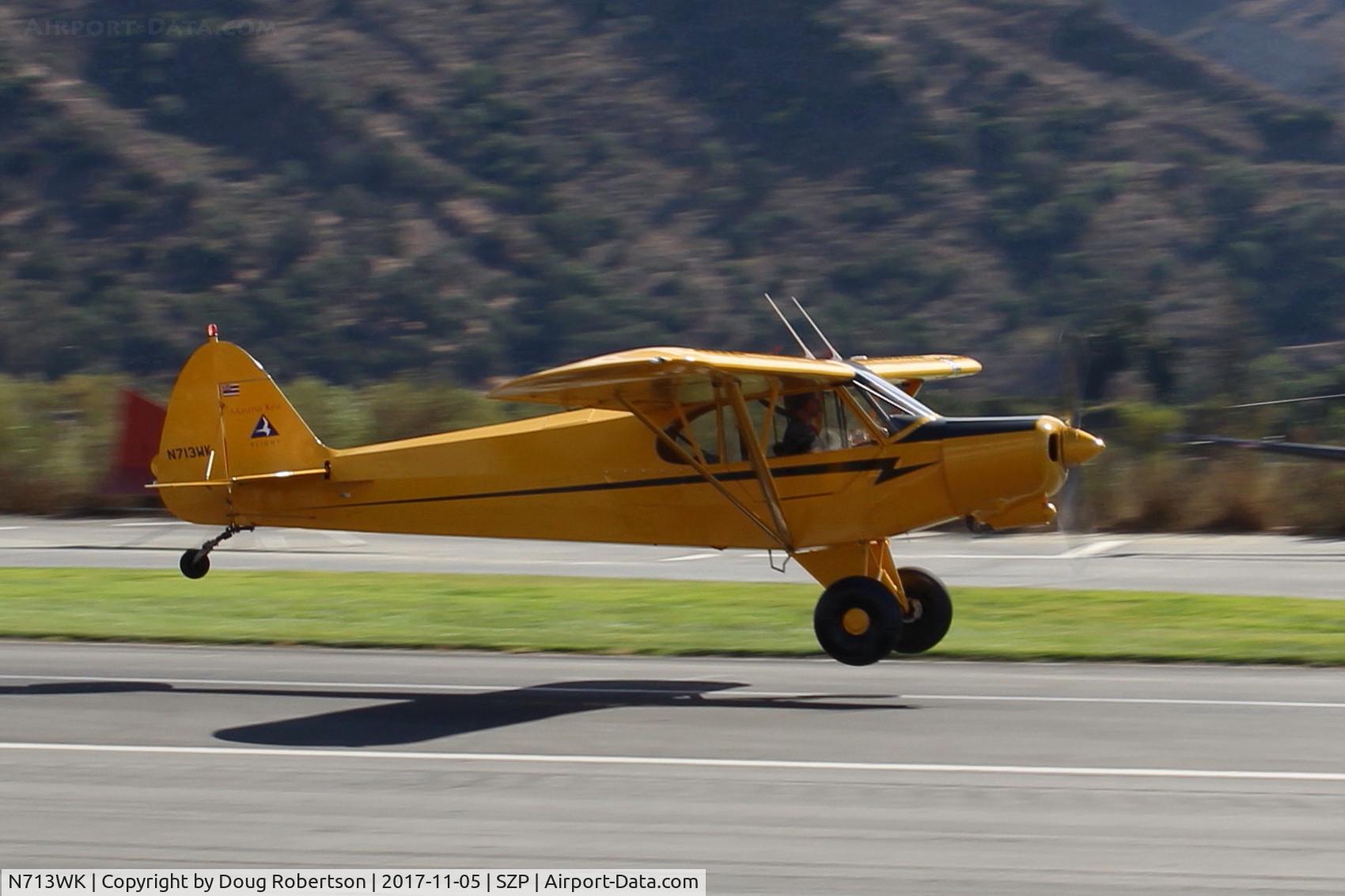 N713WK, 1959 Piper PA-18-150 Super Cub C/N 18-7182, 1959 Piper PA-18-150 SUPER CUB, Lycoming O-320 150 Hp, another landing Rwy 22