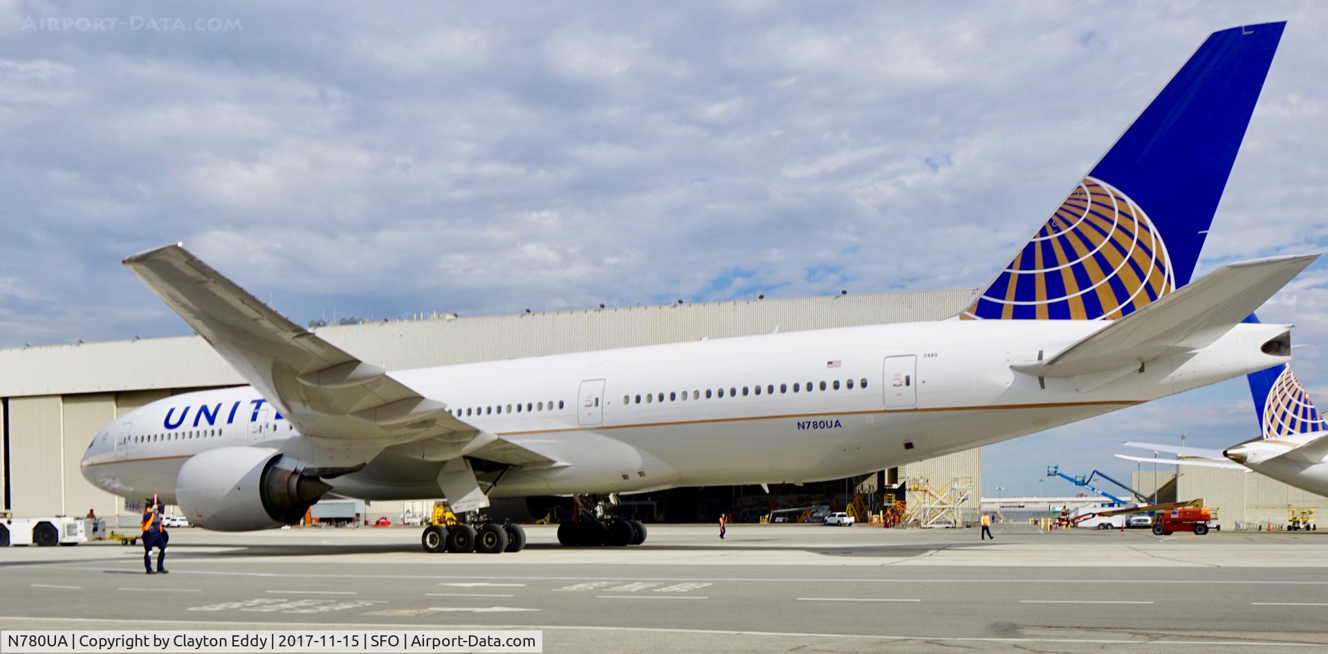 N780UA, 1996 Boeing 777-222 C/N 26944, SFO 2017.