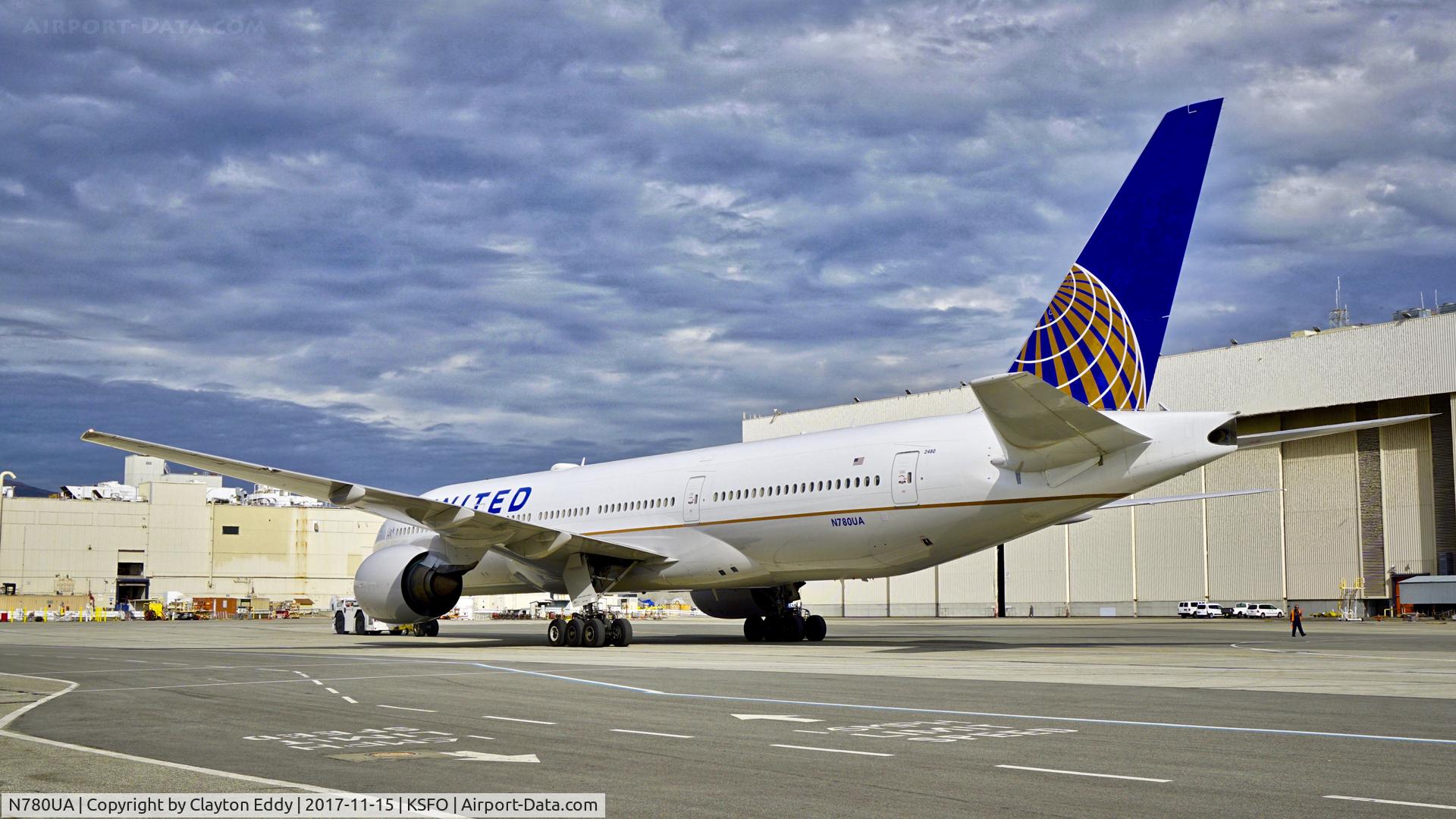 N780UA, 1996 Boeing 777-222 C/N 26944, SFO 2017.
