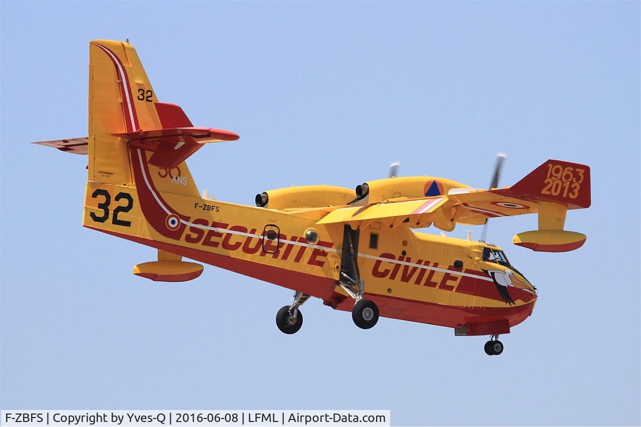 F-ZBFS, Canadair CL-215-6B11 CL-415 C/N 2001, Canadair CL-415, On final Rwy 31R, Marseille-Provence Airport (LFML-MRS)