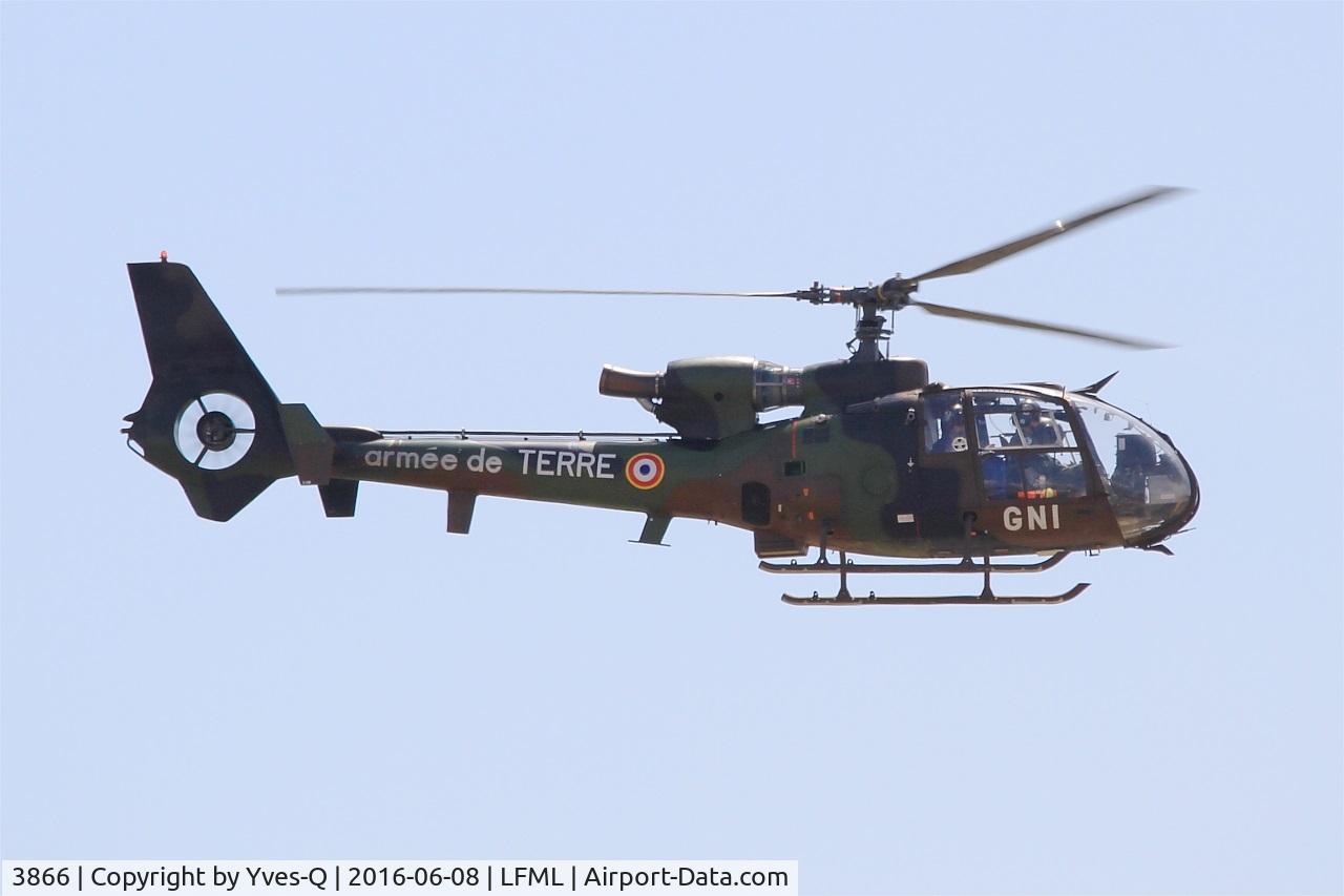 3866, Aérospatiale SA-342M Gazelle C/N 1866, Aérospatiale SA-342M Gazelle, On final rwy 31R, Marseille-Provence airport (LFML-MRS)