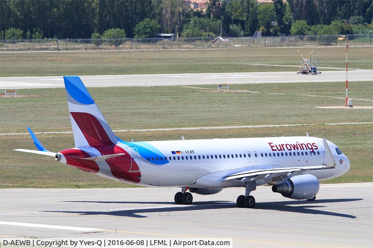 D-AEWB, 2016 Airbus A320-214 C/N 6992, Airbus A320-214, Ready to take off rwy 31R, Marseille-Provence Airport (LFML-MRS)
