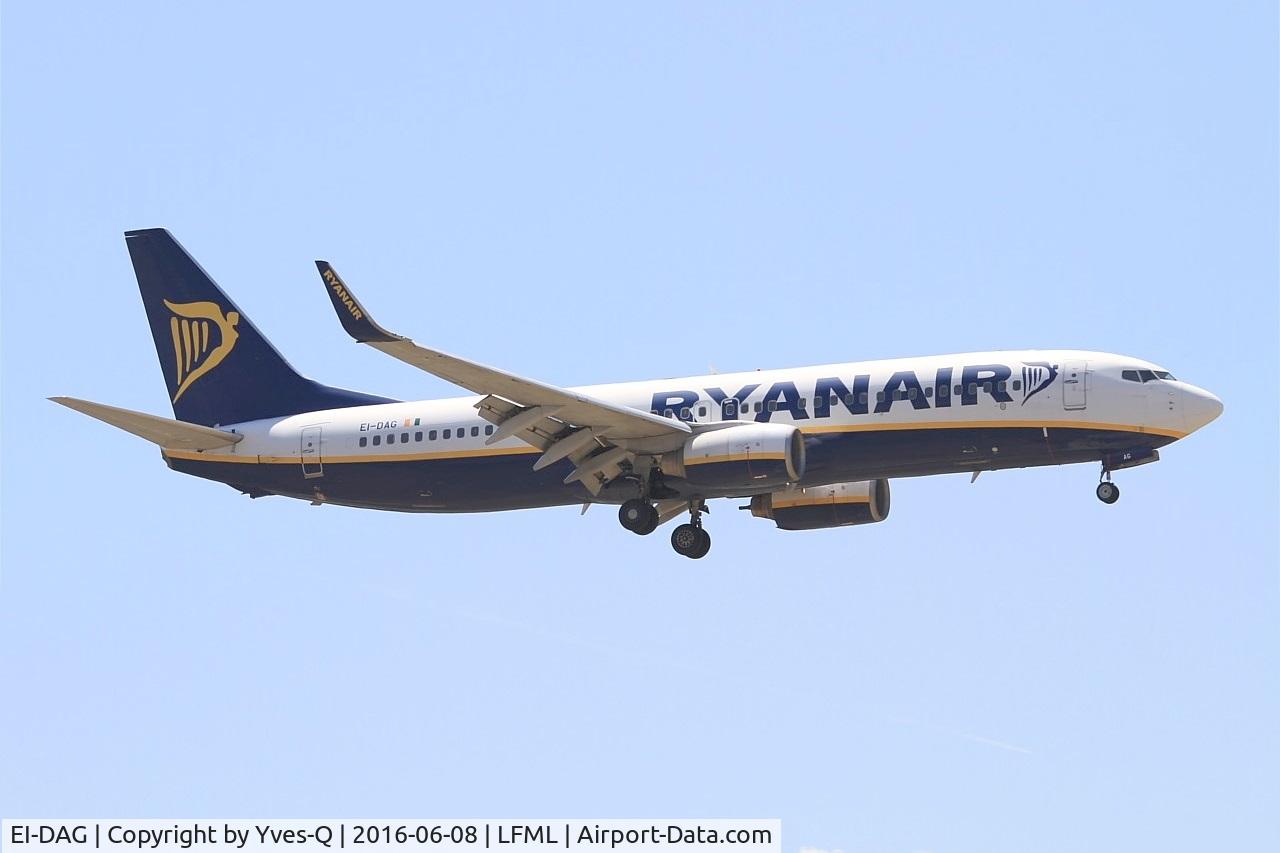 EI-DAG, 2002 Boeing 737-8AS C/N 29940, Boeing 737-8AS, Short approach Rwy 31R, Marseille-Provence Airport (LFML-MRS)