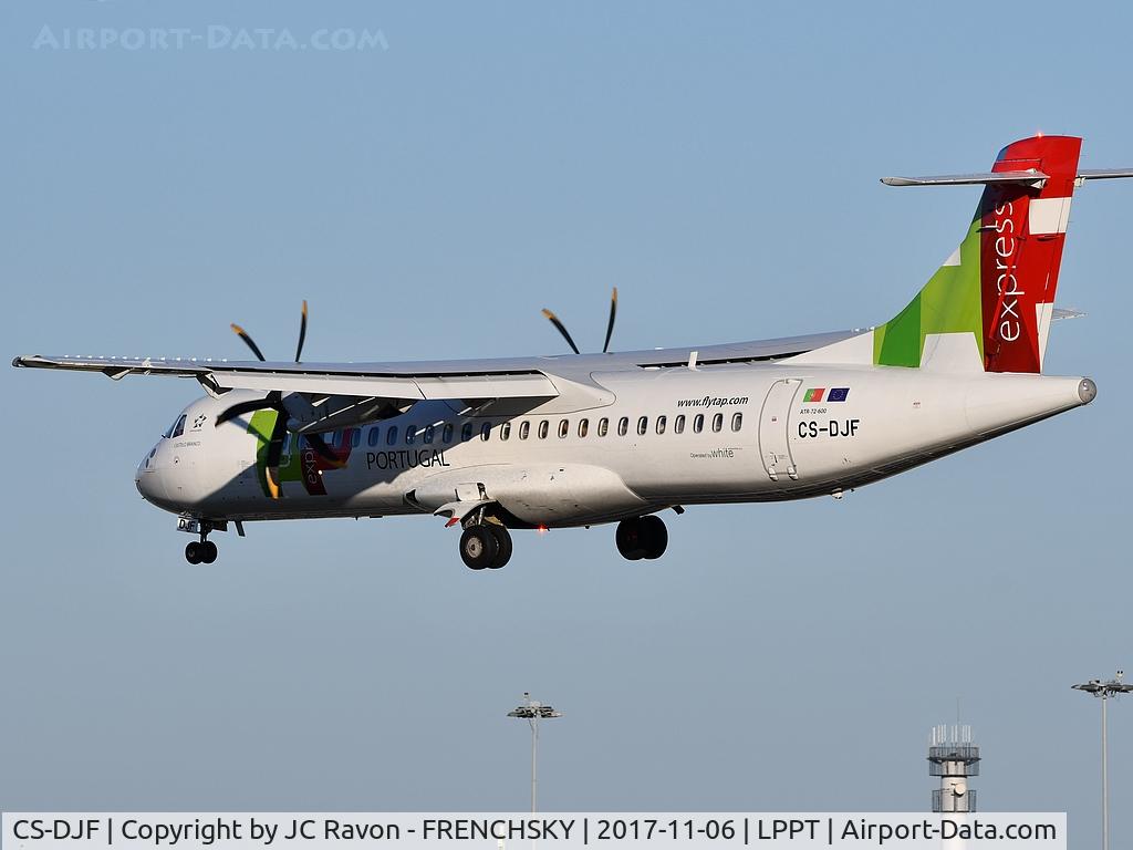 CS-DJF, 2015 ATR 72-600 (72-212A) C/N 1284, Castelo Branco landing runway 03