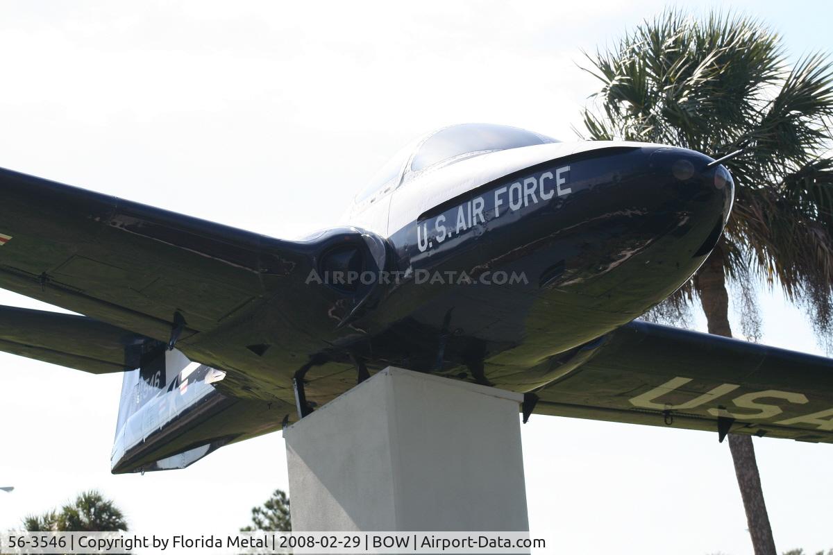 56-3546, 1956 Cessna T-37A Tweety Bird C/N 40118, T-37 aircraft on pole at Bartow