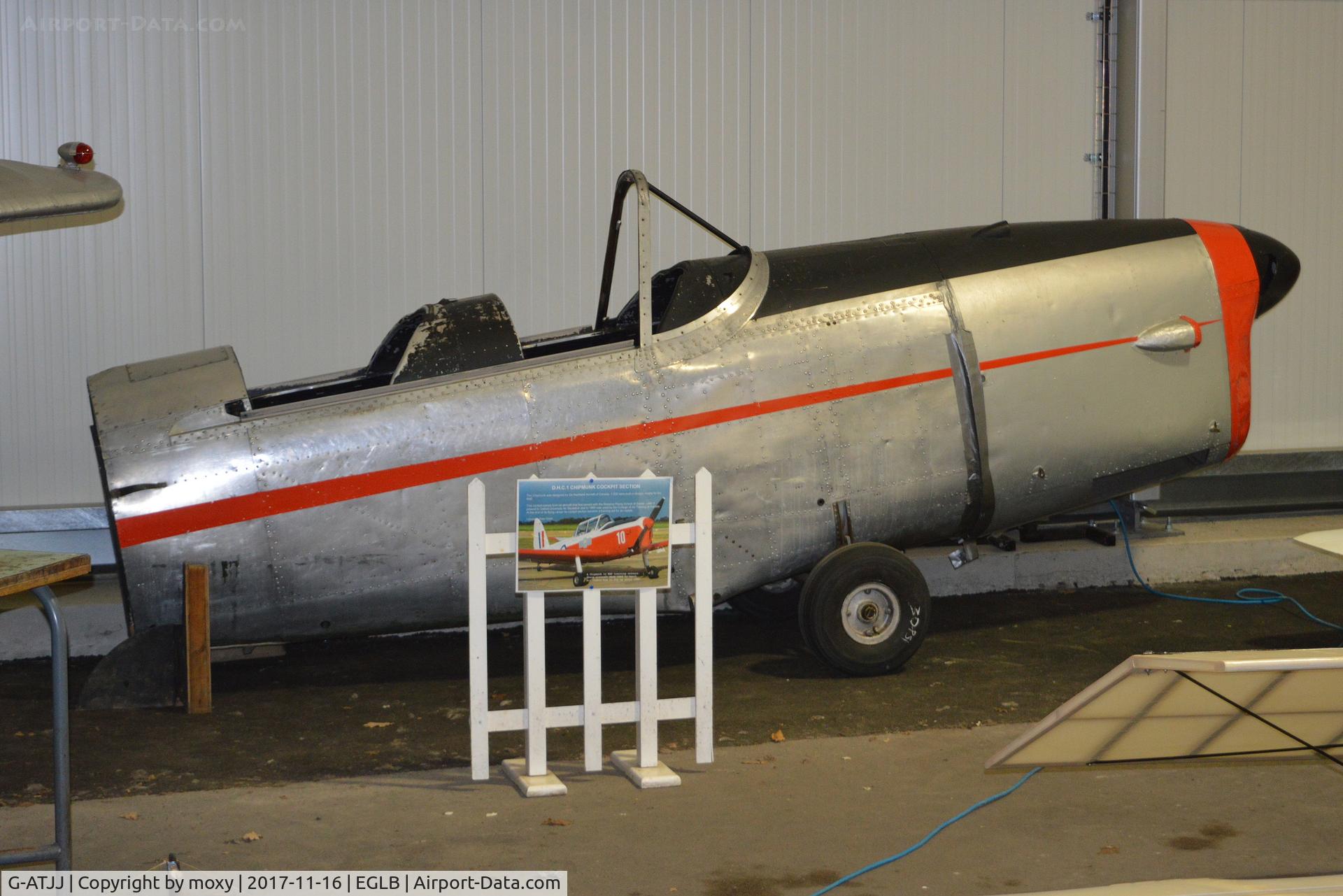 G-ATJJ, 1952 De Havilland DHC-1 Chipmunk 22 C/N C1/0797, Forward Fuselage of De Havilland DHC-1 Chipmunk 22 at Brooklands Aerodrome.