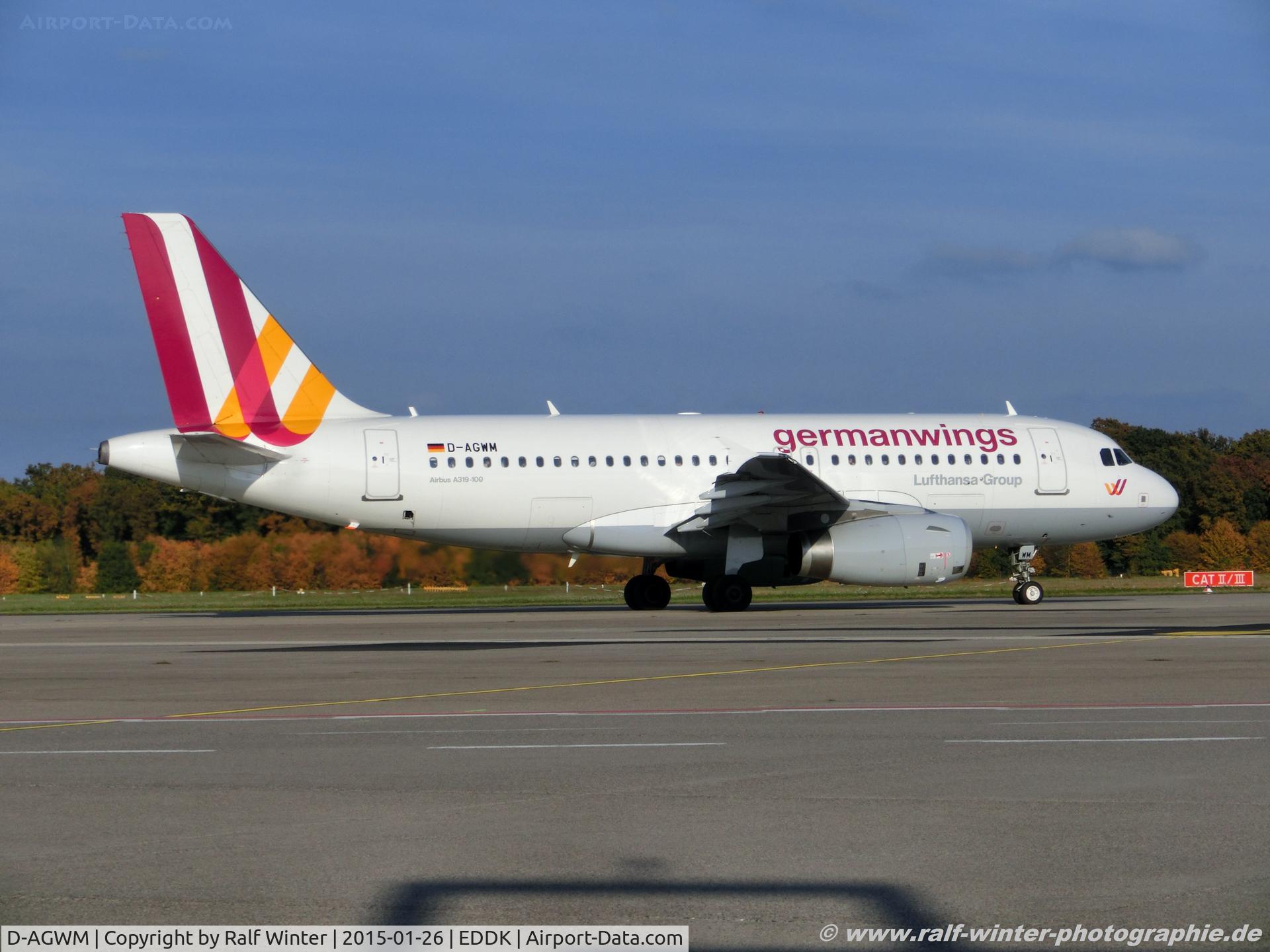 D-AGWM, 2009 Airbus A319-132 C/N 3839, Airbus A319-132 - 4U GWI Germanwings - 3839 - D-AGWM - 26.01.2015 - CGN