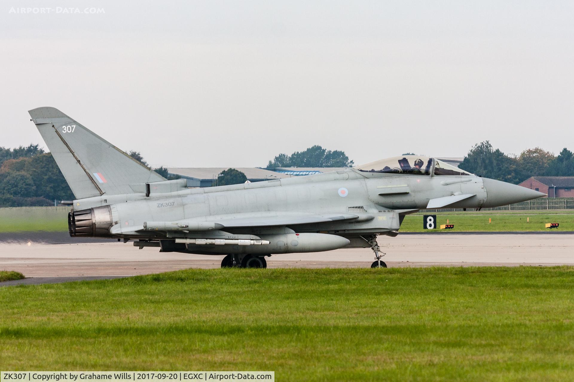 ZK307, 2009 Eurofighter EF-2000 Typhoon FGR4 C/N BS058, Eurofighter Typhoon FGR4 ZK307/307 11 Sqd RAF, 20/9/17
