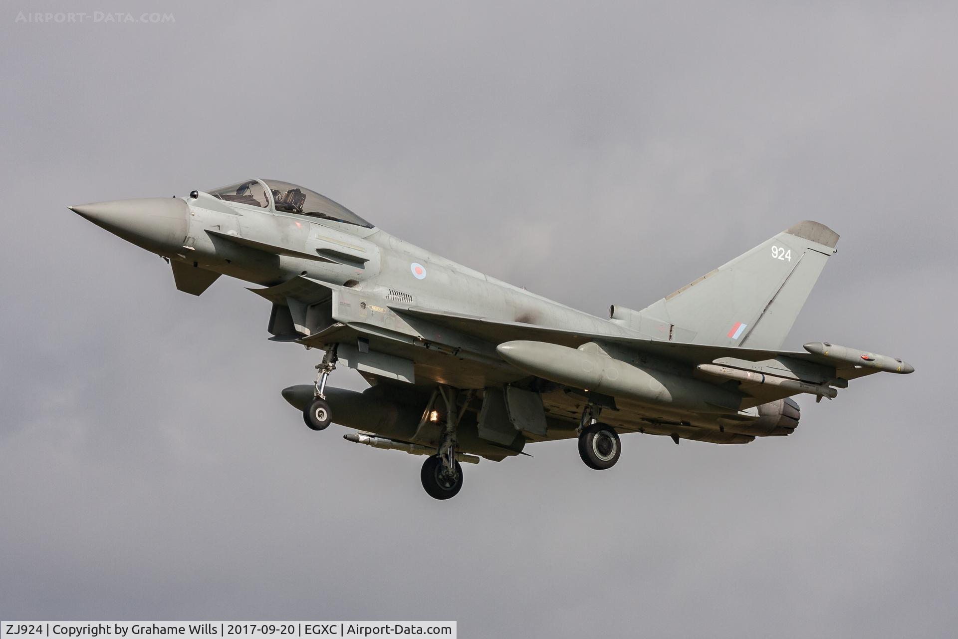 ZJ924, 2006 Eurofighter EF-2000 Typhoon FGR4 C/N 0077/BS015, Eurofighter Typhoon FGR4 ZJ924/924 29 [Reserve] Sqd RAF, Coningsby 20/9/17