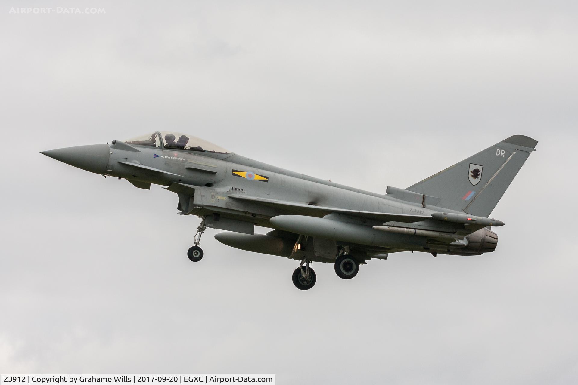 ZJ912, 2004 Eurofighter EF-2000 Typhoon FGR4 C/N 0044/BS003, Eurofighter Typhoon FGR4 ZJ912/DR 11 Sqd RAF, Coningsby 20/9/17
