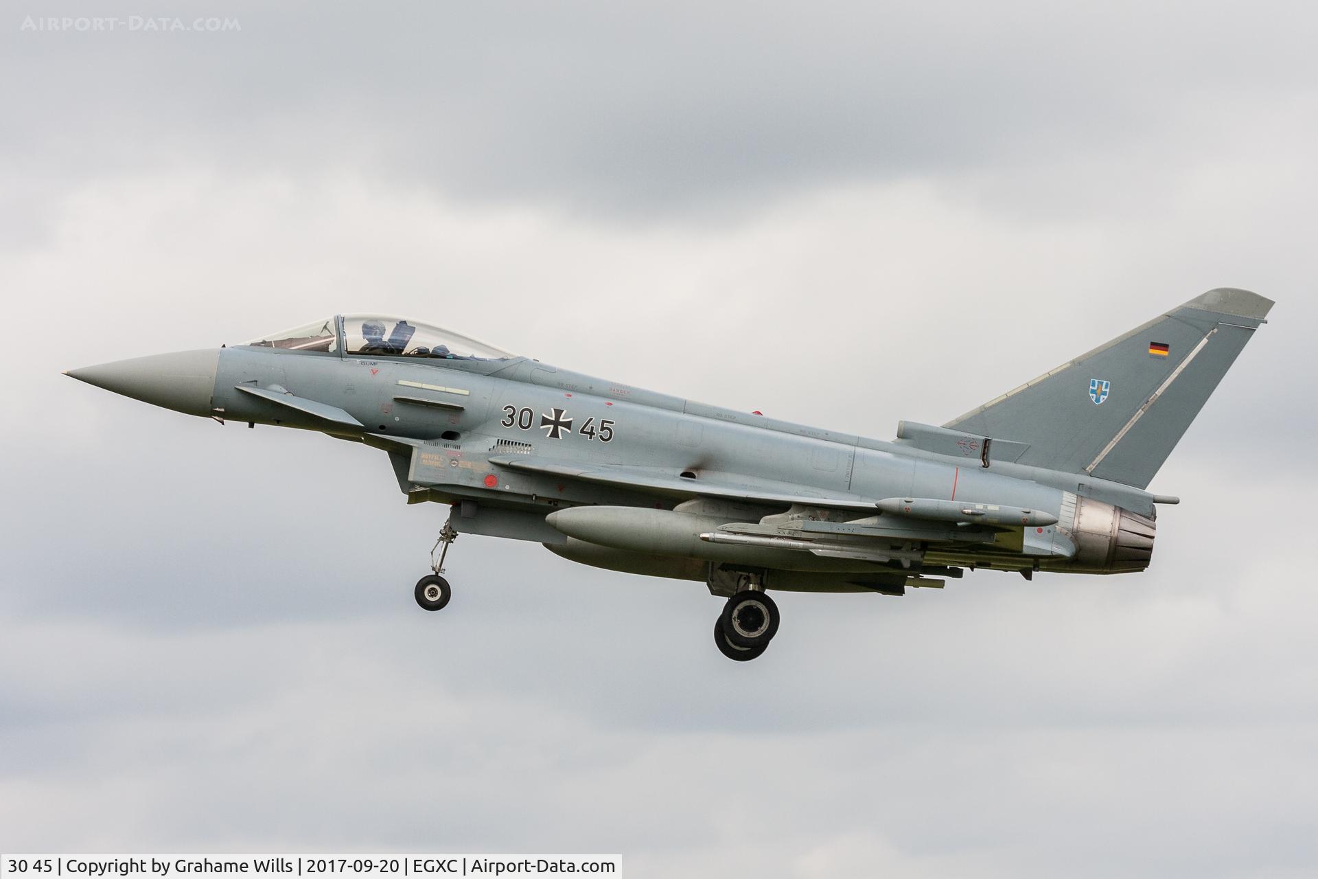 30 45, Eurofighter EF-2000 Typhoon S C/N GS030, Eurofighter EF2000GS 3045 TLG-73 German AF, Coningsby 20/9/17