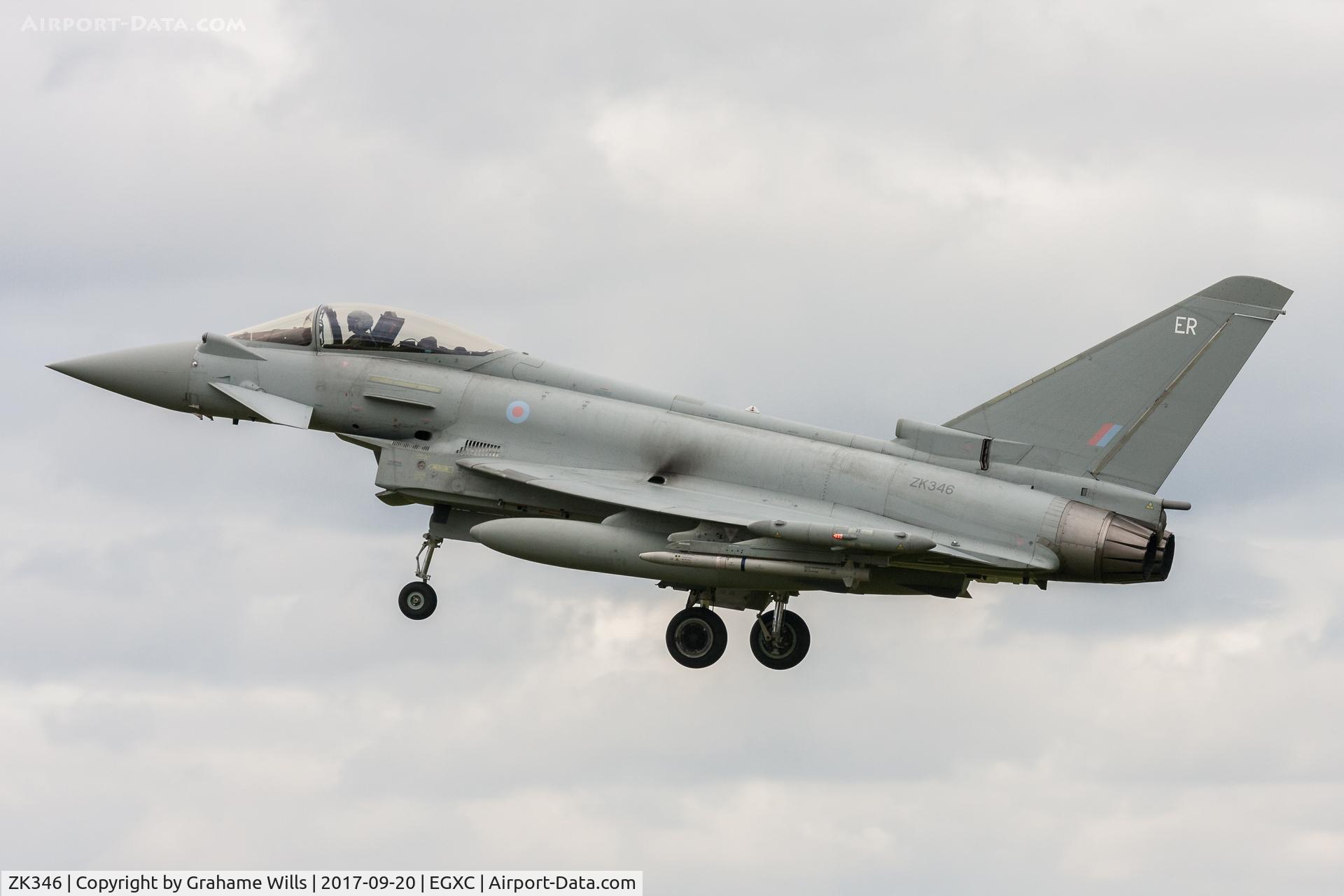 ZK346, 2012 Eurofighter EF 2000 Typhoon FGR4 C/N BS107/385, Eurofighter Typhoon FGR4 ZK346/ER 3 Sqd RAF, Coningsby 20/9/17