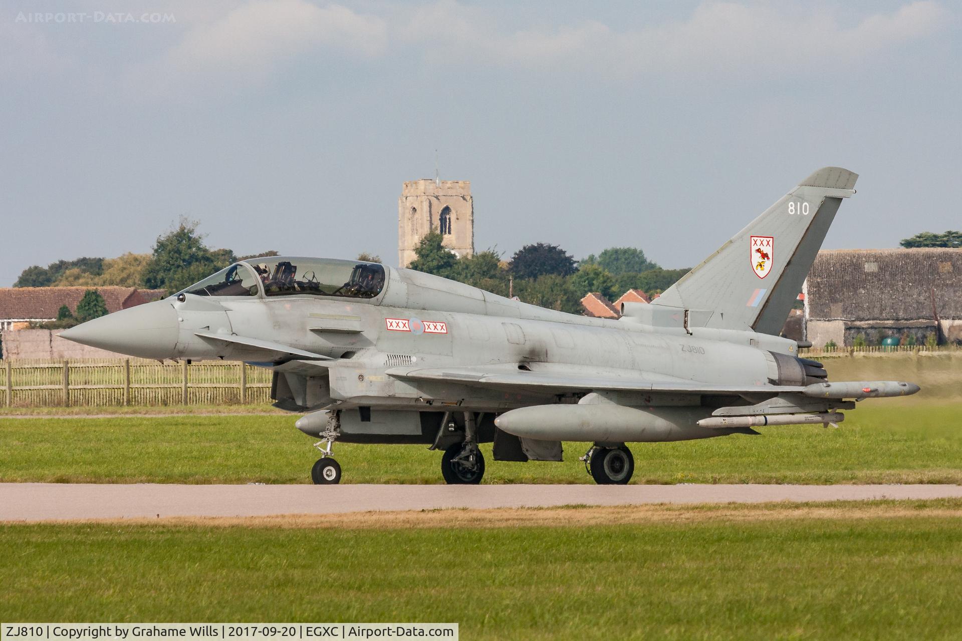 ZJ810, Eurofighter EF-2000 Typhoon T1 C/N 0033/BT011, Eurofighter Typhoon T3 ZJ810/810 29 [Reserve] Sqd RAF, Coningsby 20/9/17