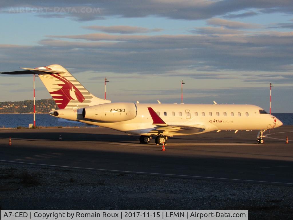A7-CED, 2009 Bombardier BD-700-1A11 Global 5000 C/N 9370, Parked