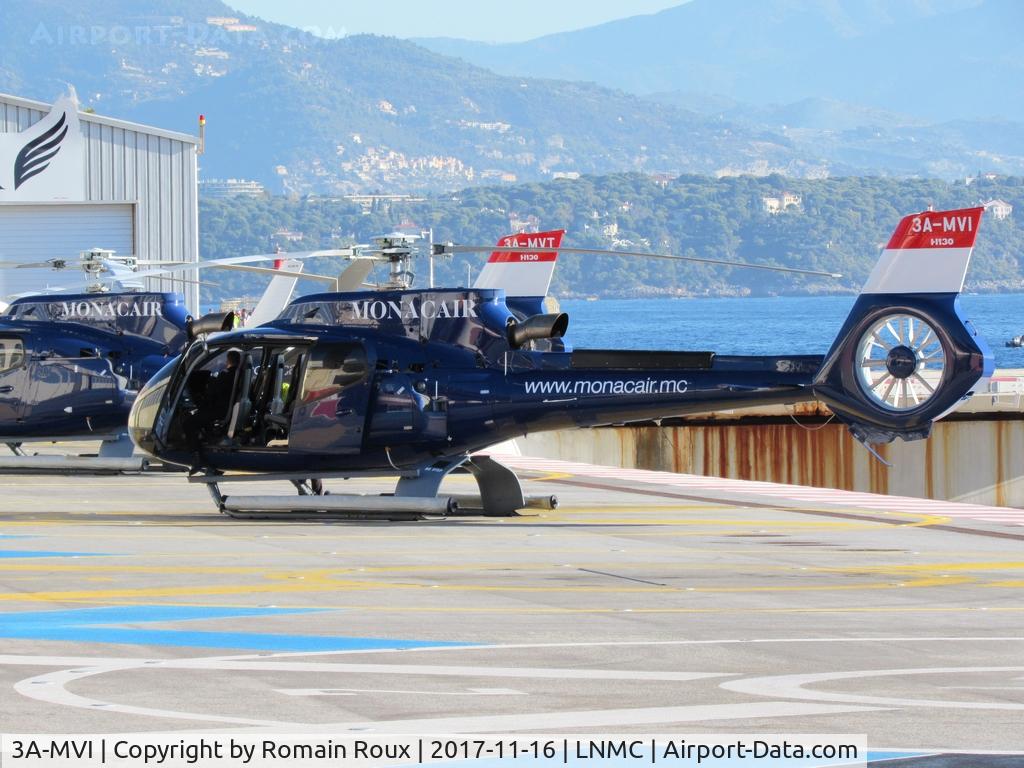 3A-MVI, 2016 Airbus Helicopters H-130 C/N 8201, Parked
