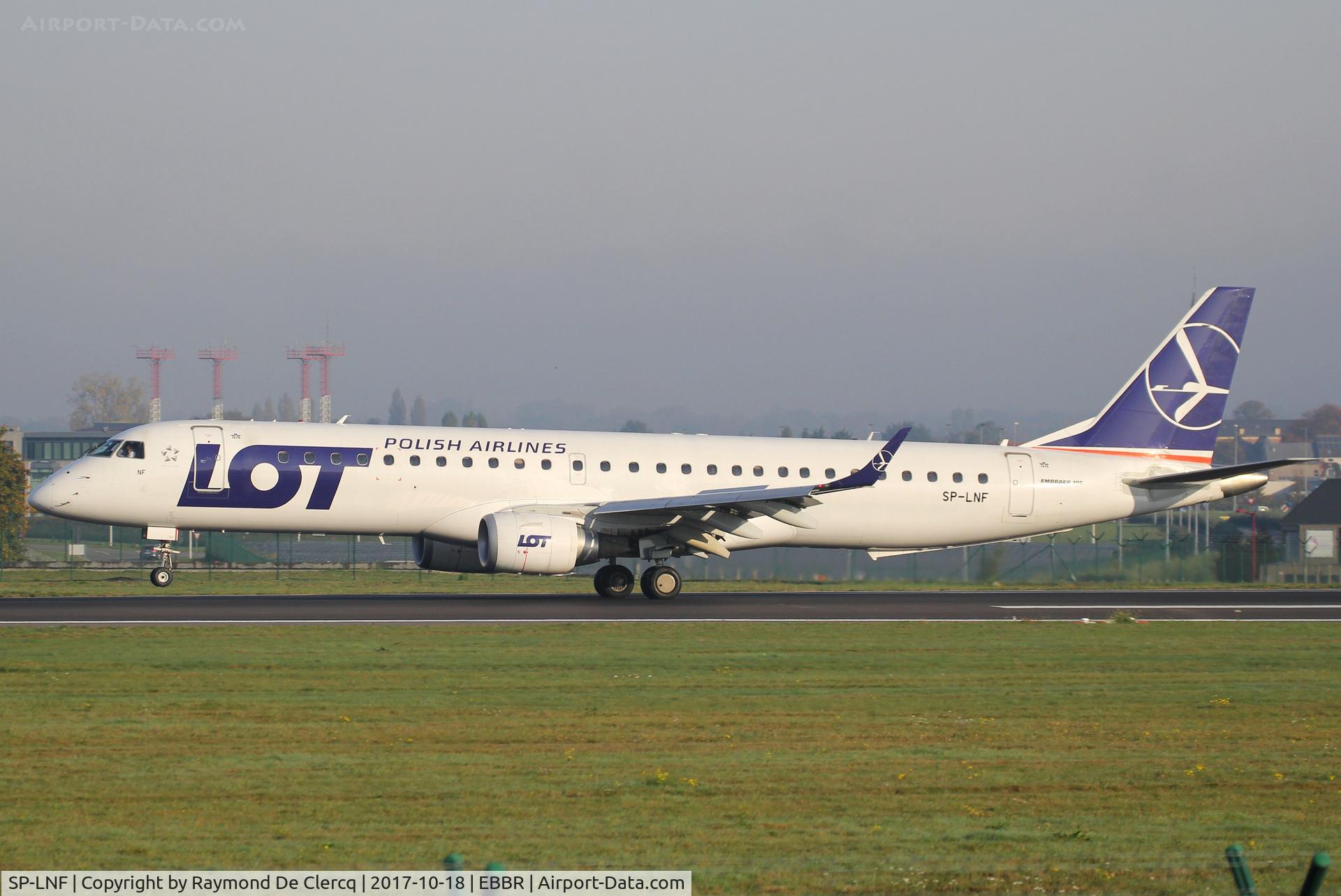 SP-LNF, 2013 Embraer 195LR (ERJ-190-200LR) C/N 19000596, Landing 25L