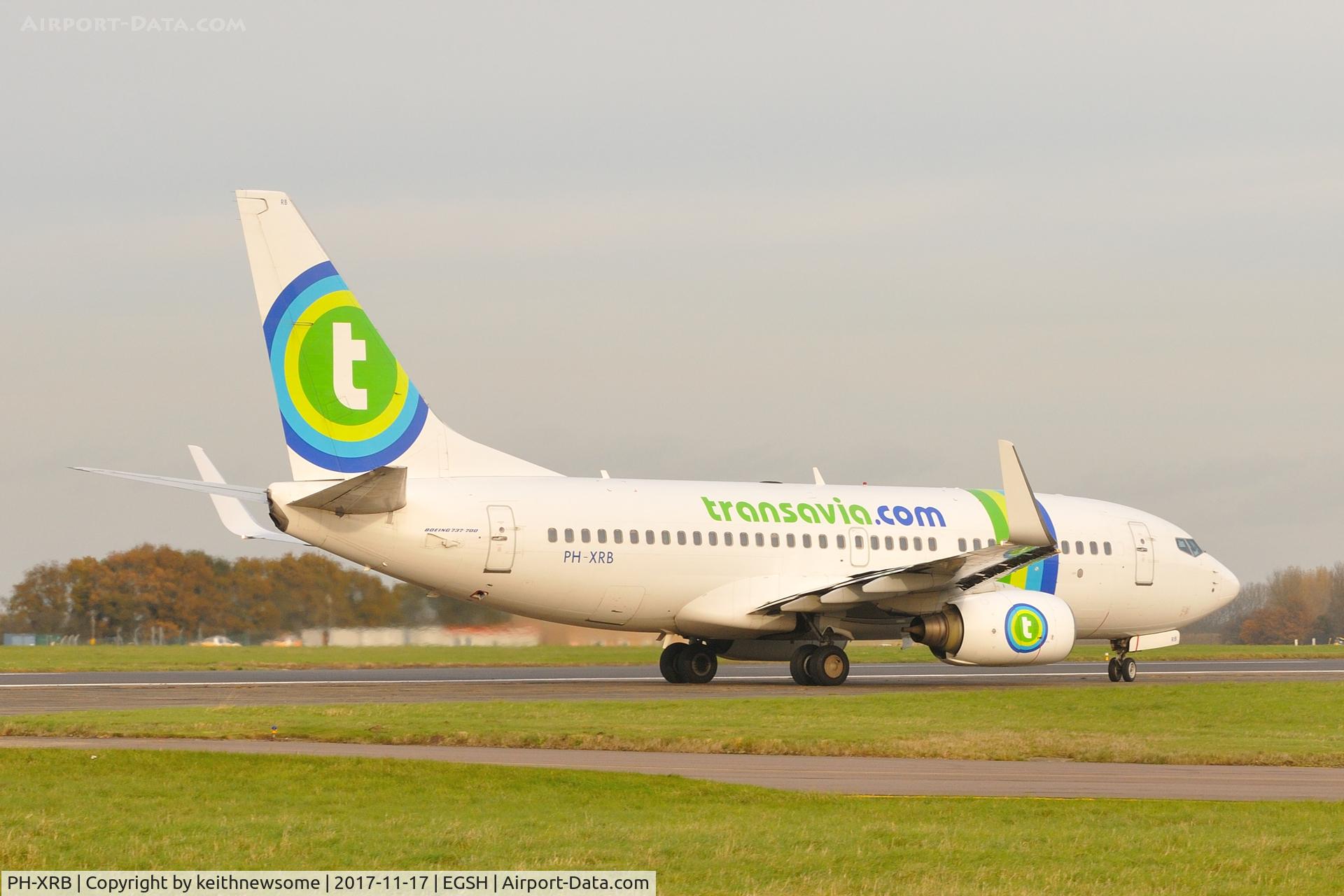 PH-XRB, 2003 Boeing 737-7K2 C/N 28256, Arriving at Norwich for paintwork.