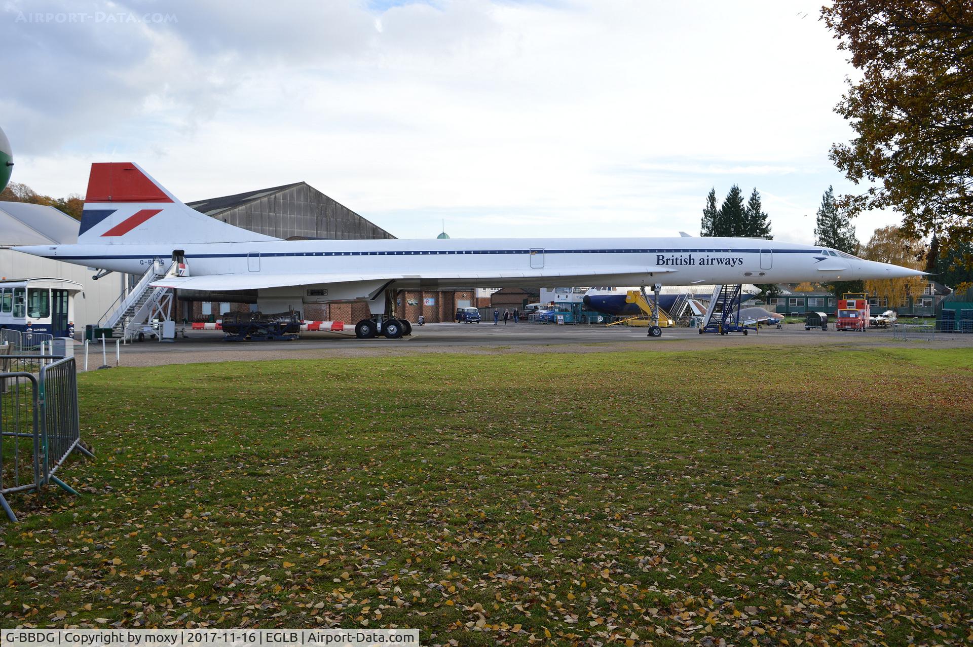 G-BBDG, 1973 BAC Concorde 100 C/N 202, Aerospatiale-BAC Concorde 1-100 at Brooklands Airfield.