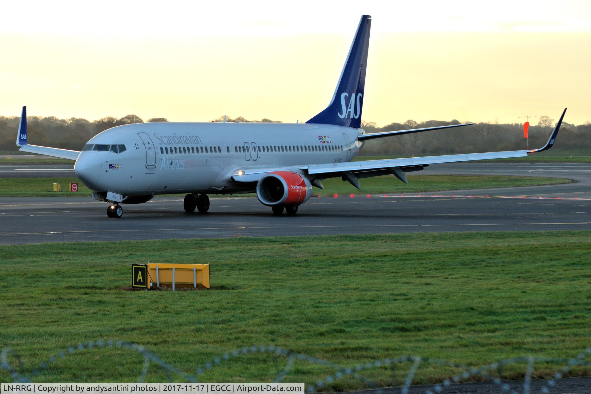 LN-RRG, 2008 Boeing 737-85P C/N 35708, taxing in after landing.