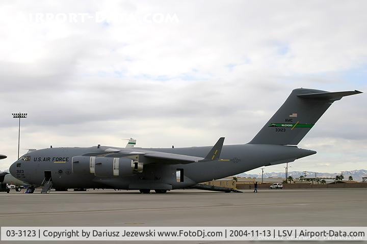 03-3123, 2003 Boeing C-17A Globemaster III C/N P-123, C-17A Globemaster 03-3123  from  446th AW McChord AFB, WA