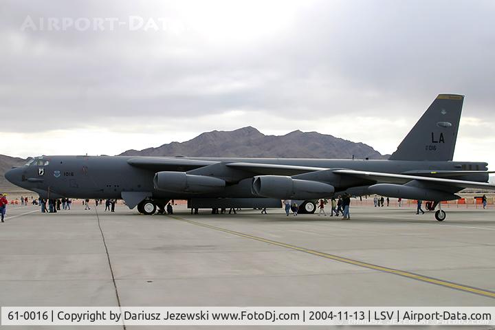 61-0016, 1961 Boeing B-52H Stratofortress C/N 464443, B-52H Stratofortress 61-0016 LA from 11th BS 2nd BW Barksdale AFB, LA