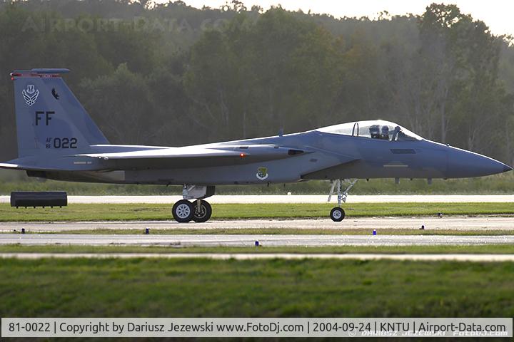 81-0022, 1981 McDonnell Douglas F-15C Eagle C/N 0738/C205, F-15C Eagle 81-0022 FF from 71st FS 