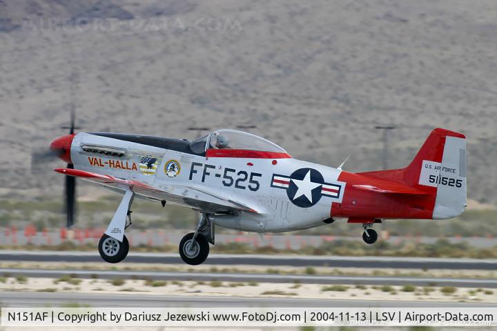 N151AF, 1945 North American P-51D Mustang C/N 45-11525, North American P-51D Mustang 