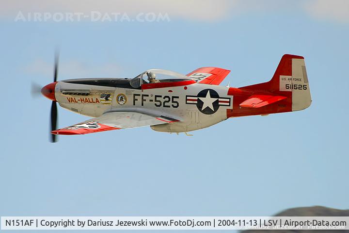 N151AF, 1945 North American P-51D Mustang C/N 45-11525, North American P-51D Mustang 