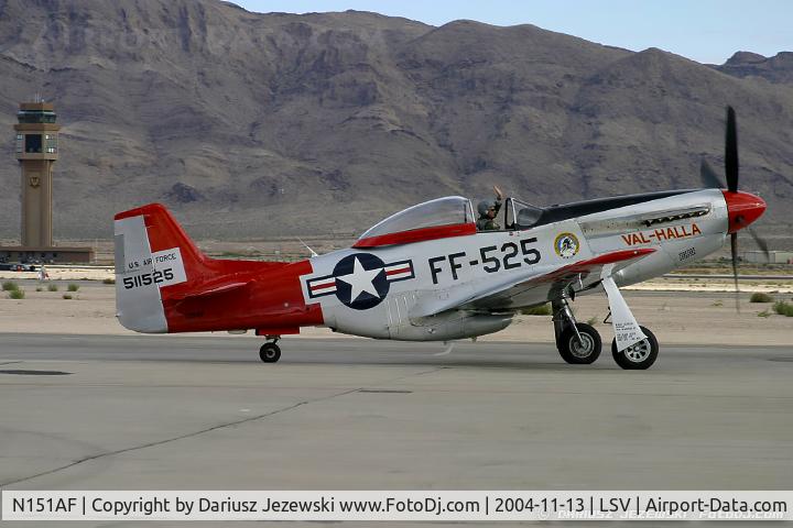 N151AF, 1945 North American P-51D Mustang C/N 45-11525, North American P-51D Mustang 