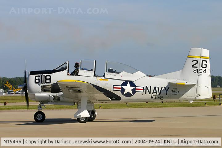 N194RR, North American T-28B Trojan C/N 200-265 (138194), North American T-28B Trojan  C/N 138194, NX194RR