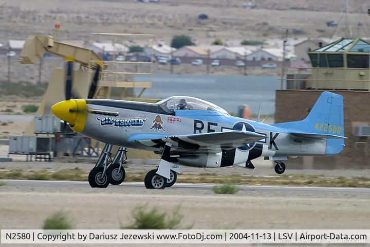 N2580, 1967 North American F-51D Mustang C/N AF-67-22580, North American F-51D Mustang 
