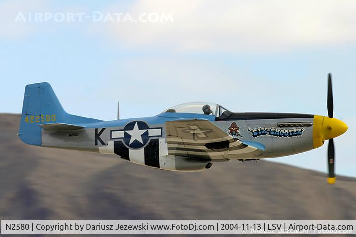 N2580, 1967 North American F-51D Mustang C/N AF-67-22580, North American F-51D Mustang 