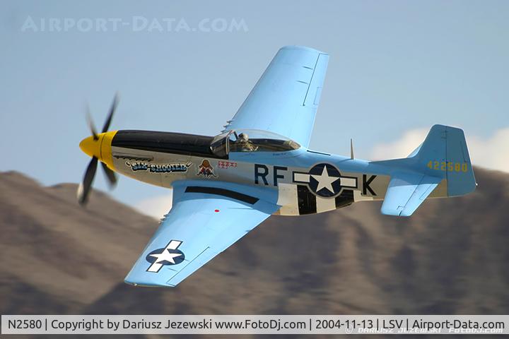 N2580, 1967 North American F-51D Mustang C/N AF-67-22580, North American F-51D Mustang 