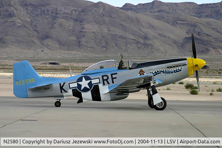 N2580, 1967 North American F-51D Mustang C/N AF-67-22580, North American F-51D Mustang 