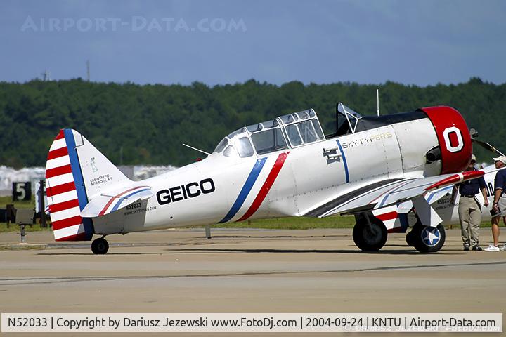 N52033, 1946 North American SNJ-2 Texan C/N 2040, North American SNJ-2 Texan  C/N 2040 - Geico Skytypers, N52033