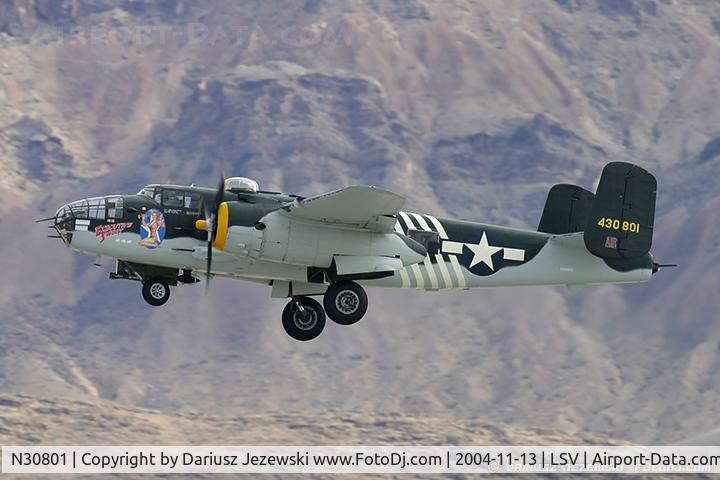 N30801, 1944 North American TB-25N Mitchell C/N 108-34076, North American TB-25N Mitchell 