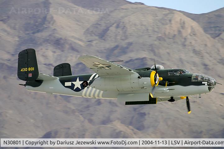 N30801, 1944 North American TB-25N Mitchell C/N 108-34076, North American TB-25N Mitchell 