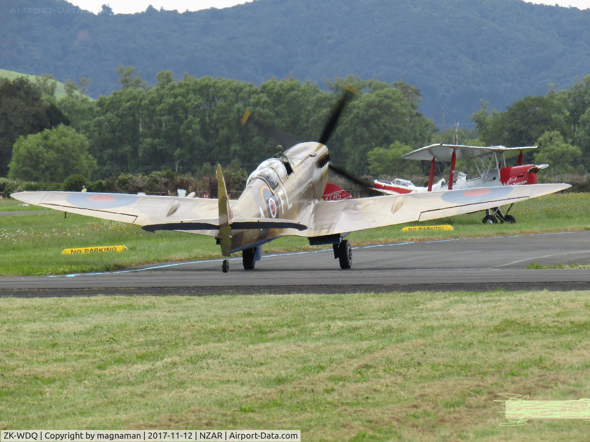 ZK-WDQ, Supermarine 509 Spitfire TR.IX C/N CBAF.5487, on way to display