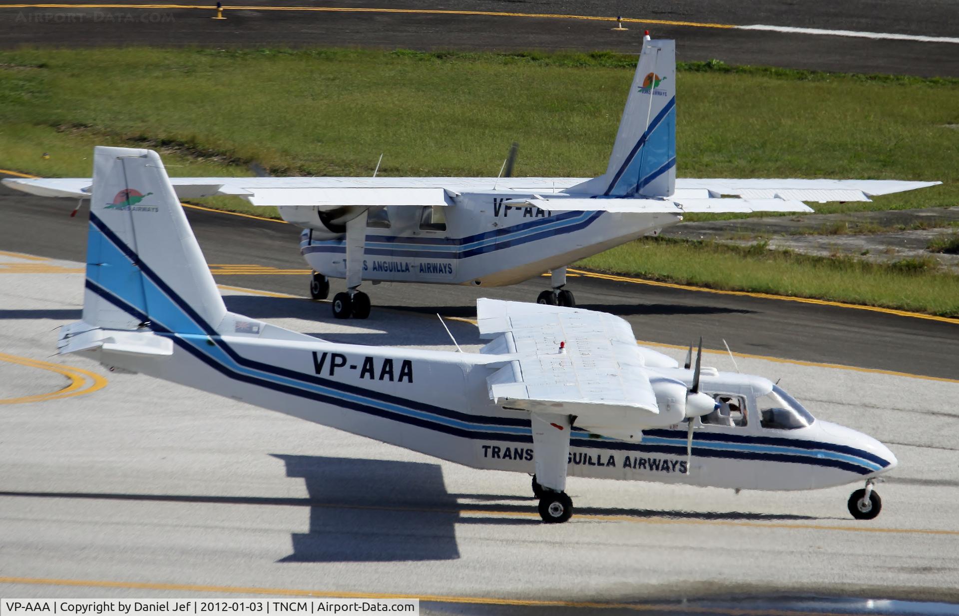 VP-AAA, 1974 Britten-Norman BN-2A-21 Islander C/N 382, TNCM