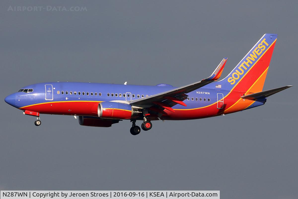 N287WN, 2007 Boeing 737-7H4 C/N 32537, KSEA