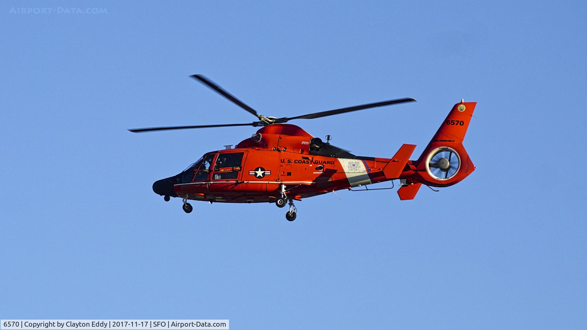 6570, Aerospatiale MH-65C Dolphin C/N 6265, SFO 2017.