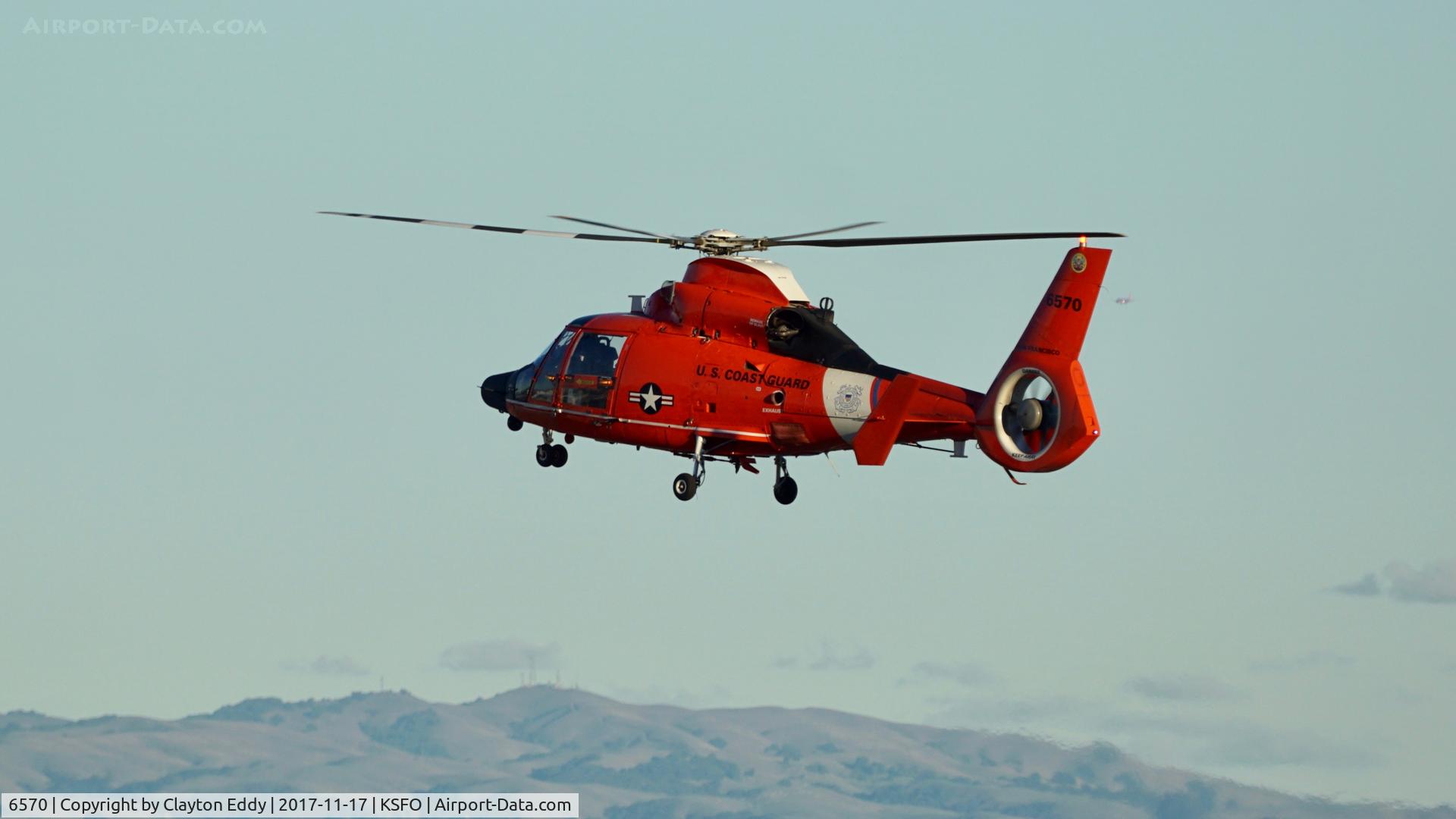 6570, Aerospatiale MH-65C Dolphin C/N 6265, SFO 2017.