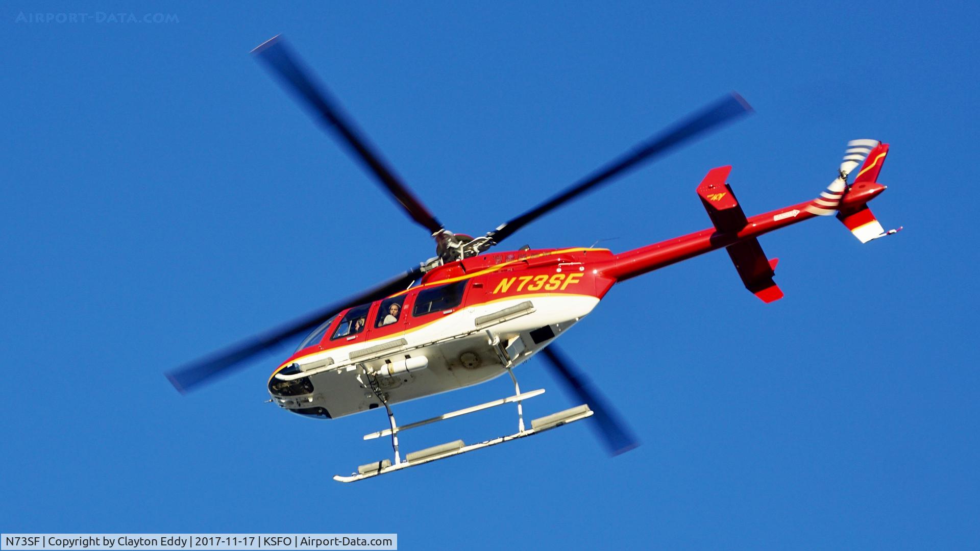 N73SF, 2008 Bell 407 C/N 53839, SFO 2017.
