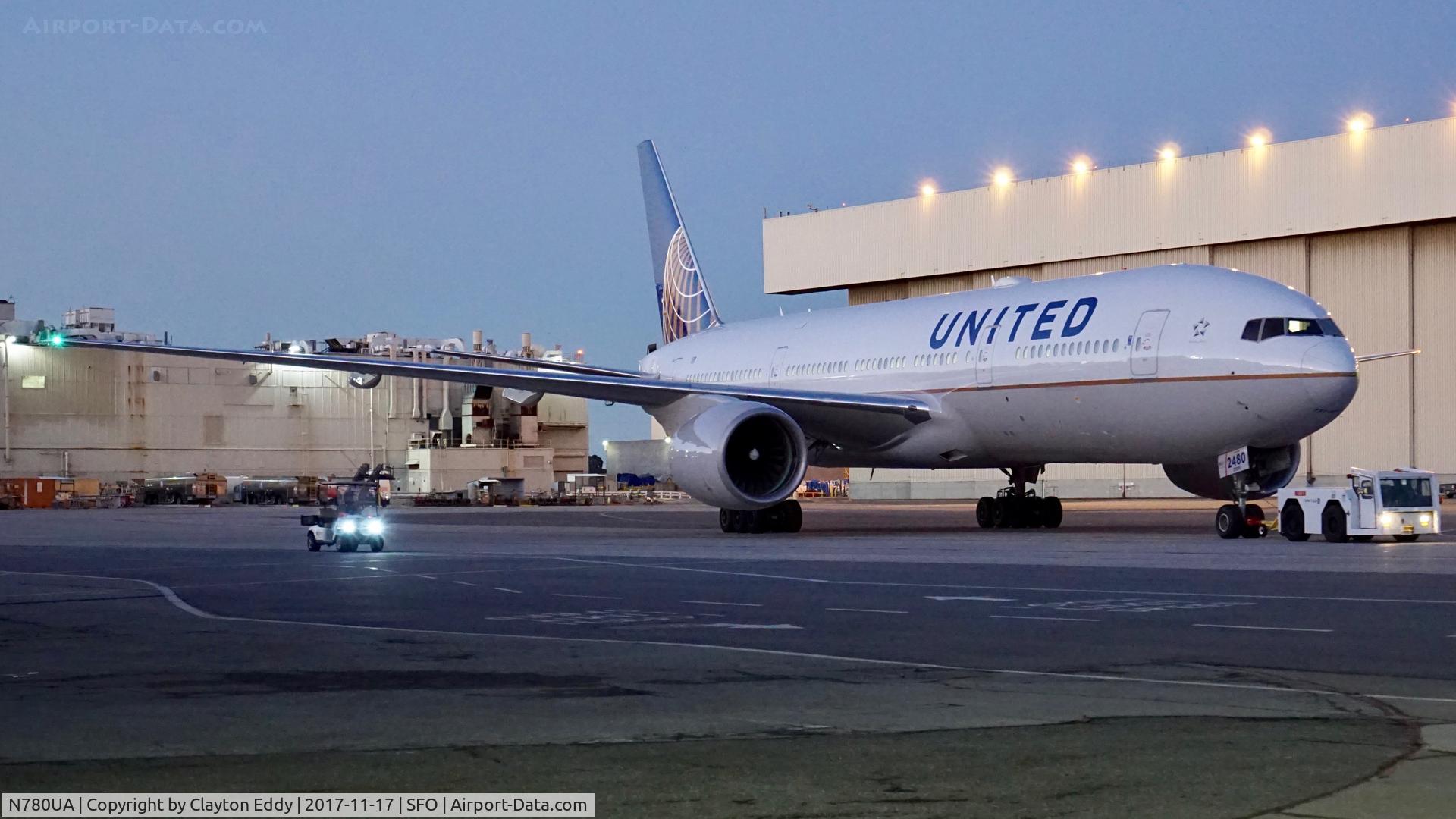 N780UA, 1996 Boeing 777-222 C/N 26944, SFO 2017.