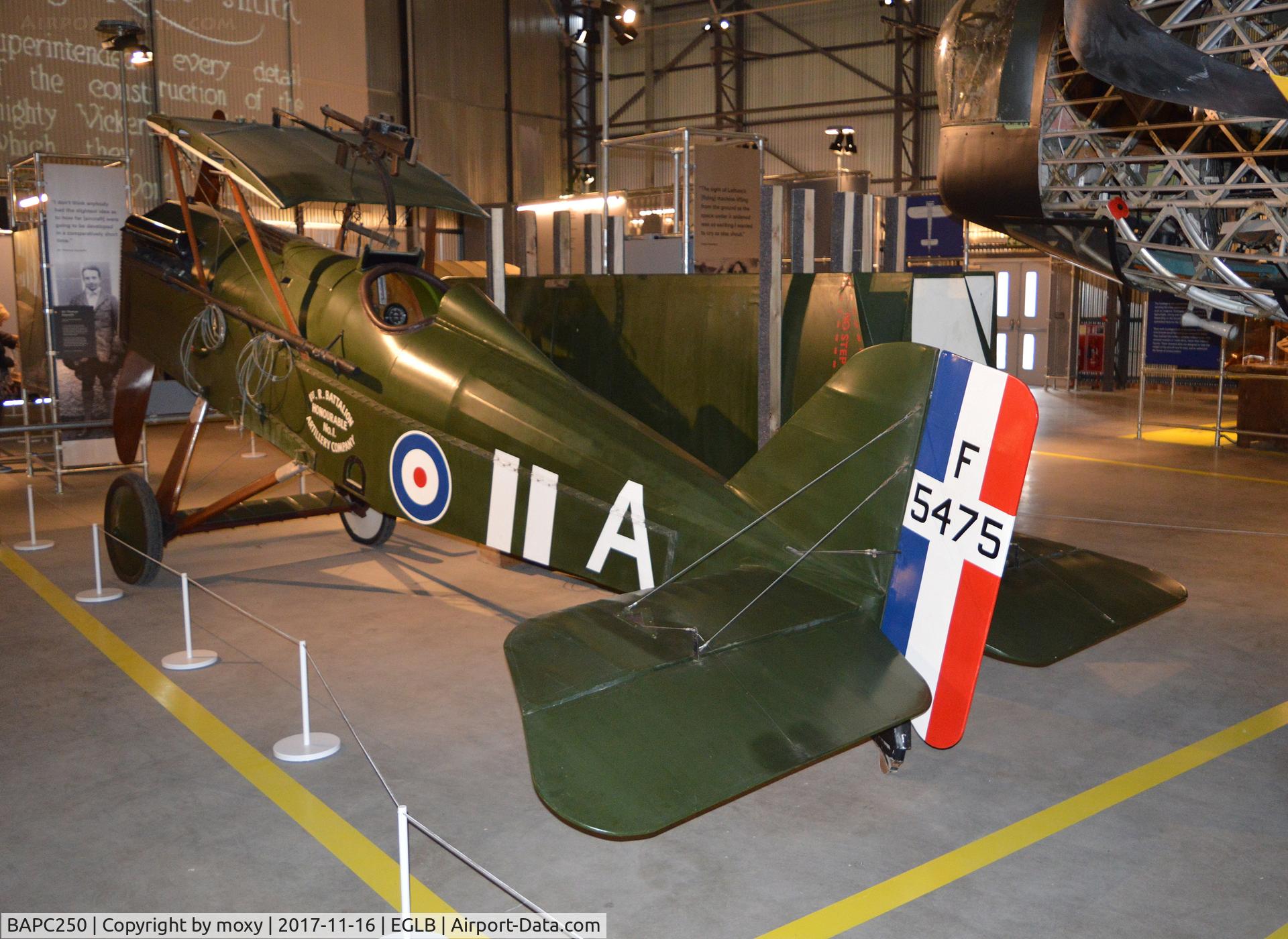 BAPC250, Royal Aircraft Factory SE-5A Replica C/N BAPC.250, (F5475), Royal Aircraft Factory SE-5A Replica at Brooklands Aerodrome.