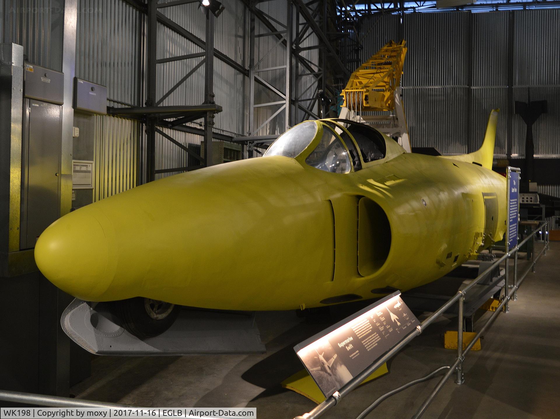 WK198, 1953 Supermarine Swift F.4 C/N Not found WK198, Supermarine Swift F.4 at Brooklands aerodrome.