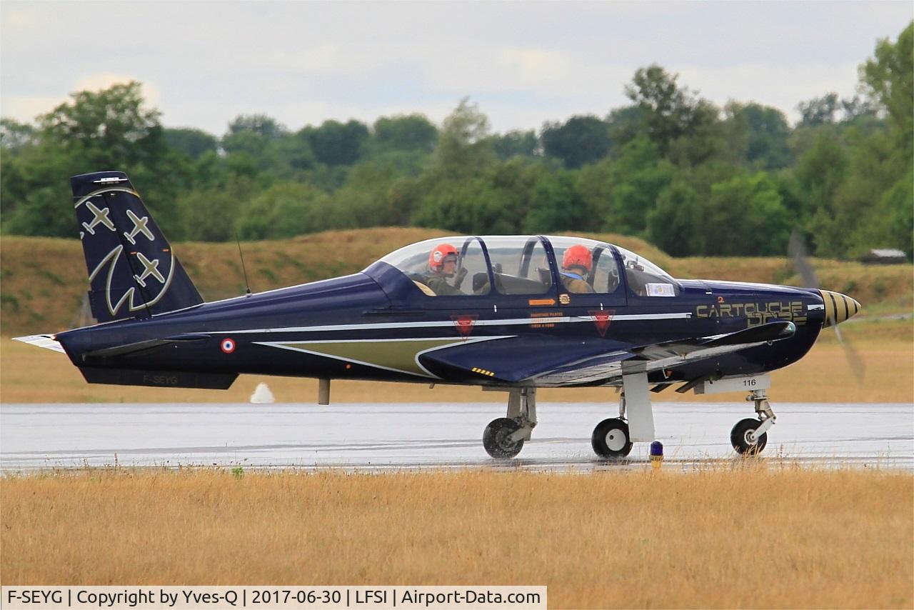 F-SEYG, Socata TB-30 Epsilon C/N 116, Socata TB30 Epsilon (F-SEYG), French Air Force Aerobatics Team Cartouche Doré, St Dizier-Robinson Air Base 113 (LFSI) Open day 2017