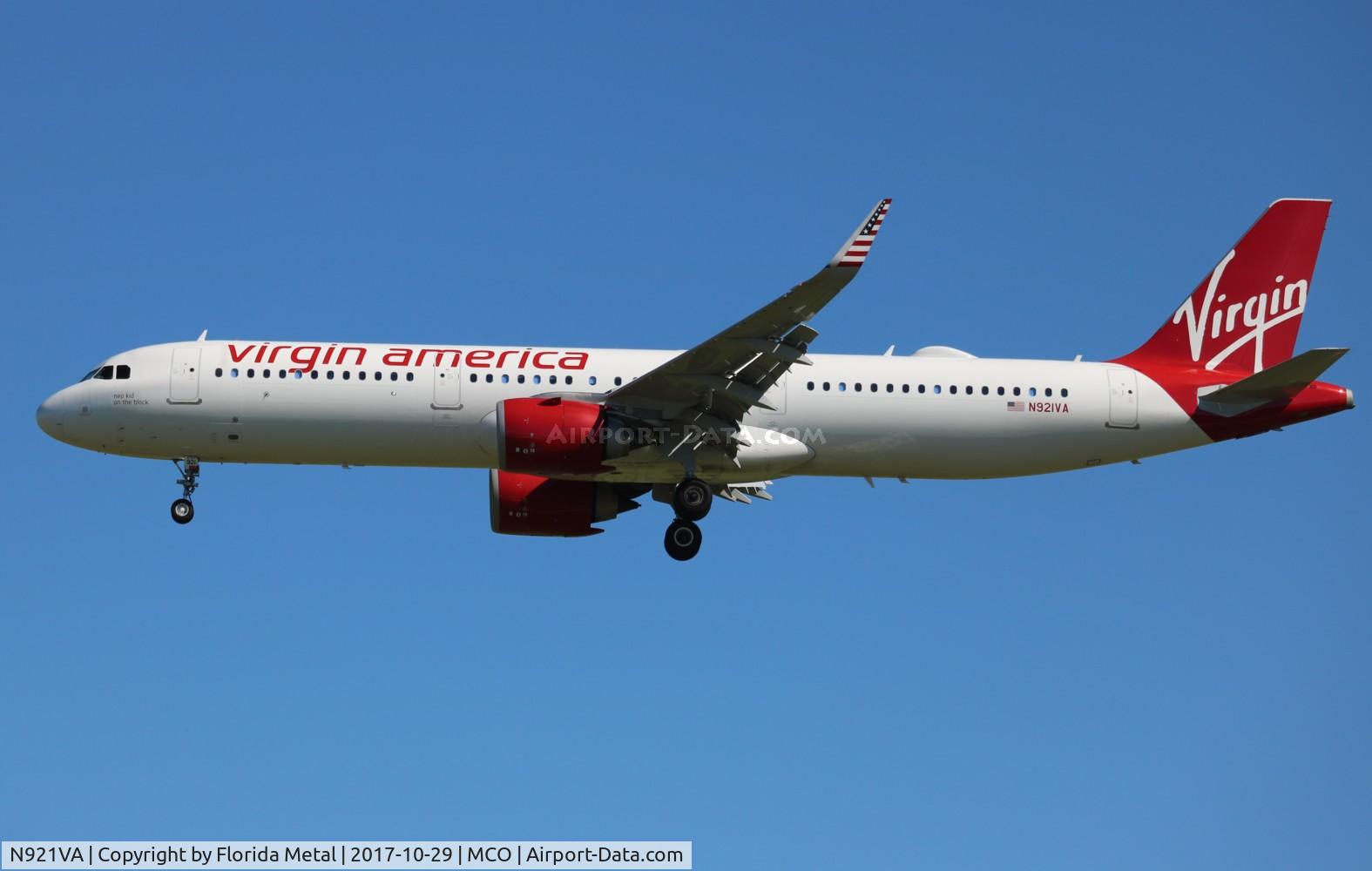 N921VA, 2017 Airbus A321-253N C/N 7589, Virgin America A321NEO